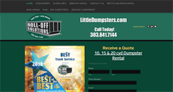 Desktop Screenshot of littledumpsters.com