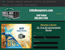 Tablet Screenshot of littledumpsters.com